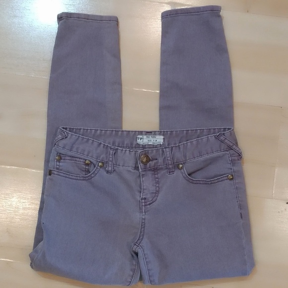 Free People Millennium Violet Cropped ankle zipper - Picture 6 of 7